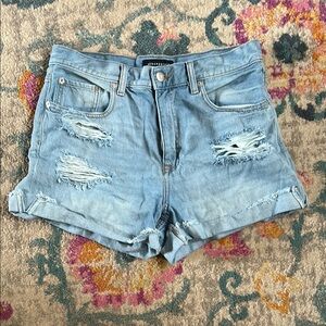 Aeropostale Light Blue Distressed Jean Shorts